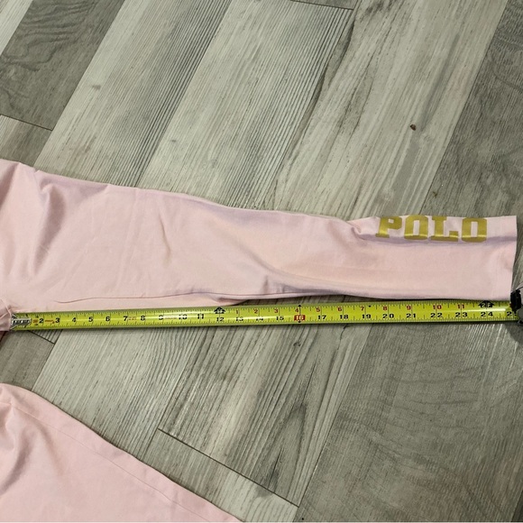 Polo Ralph Lauren girls size XL 16 pink metallic logo leggings - Picture 7 of 7